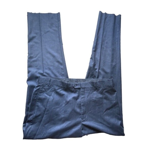 NWT Jos.A Bank Executive Wool Cashmere Pants Navy Blue 40x37 Unhemmed - Picture 1 of 10